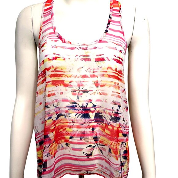 Aeropostale Sexy Sheer Lightweight Sleeveless Racer Tie Back Blouse Size Medium - Picture 1 of 12